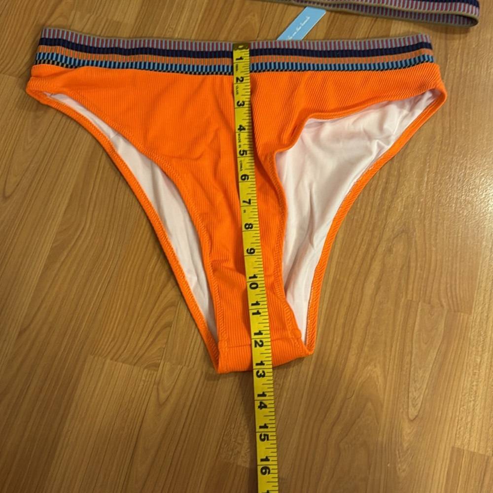 Brand New Popvil Vibrant Orange Bikini Set. Size large. High waisted. - Picture 7 of 11